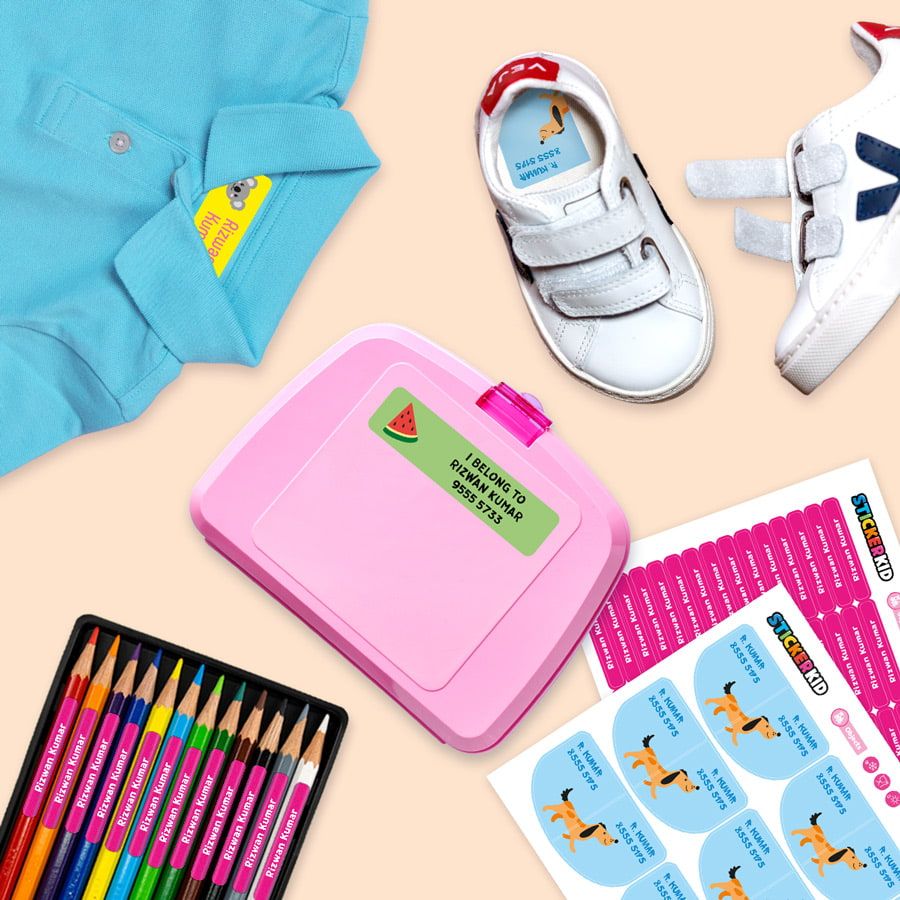 Preschool Pack - 130 customisable name labels | stickerkid.sg