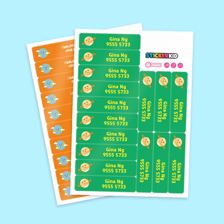 Large-size customisable stickers for objects