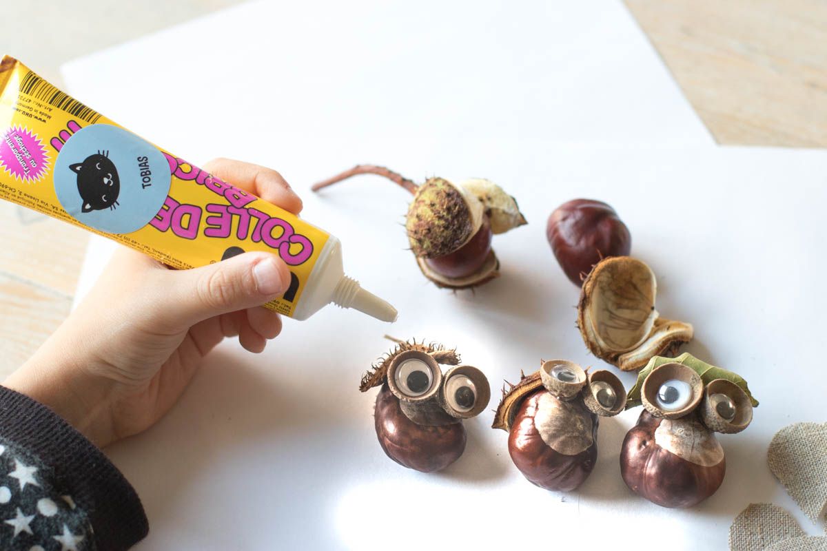 Hello autumn! Let’s create funny chestnut owls StickerKid Singapore